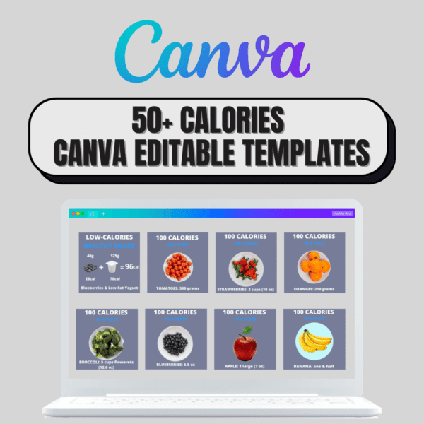 50 Calories Canva Editable Templates for Social Media Post