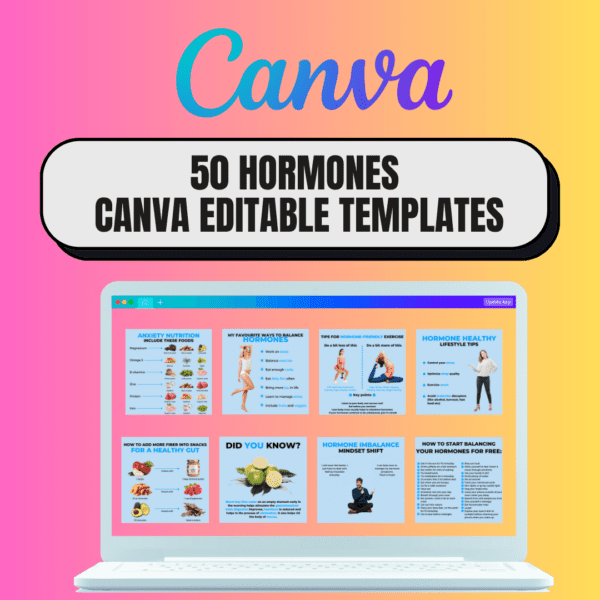 50 HORMONES Canva Editable Templates for Social Media