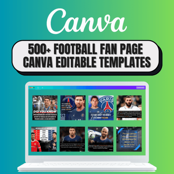 500+ FootBall Fan Page Canva Editable Templates for Social Media Post